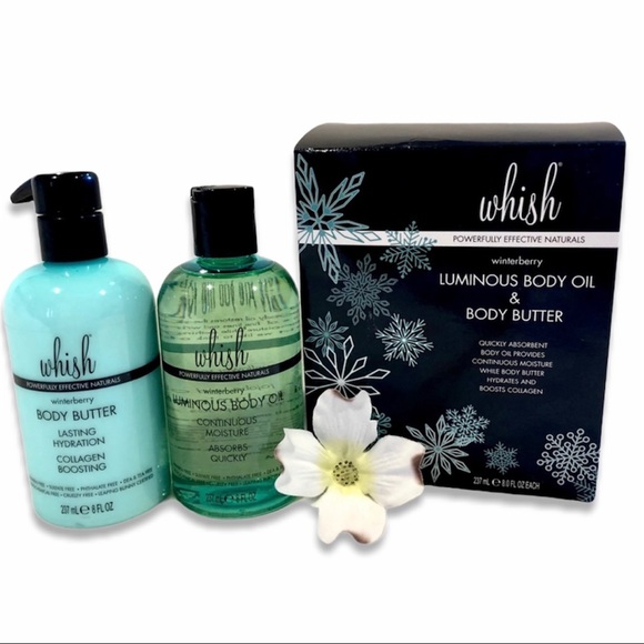 whish Other - NIB Whish Winterberry Luminous Body Butter + Oil Duo Set